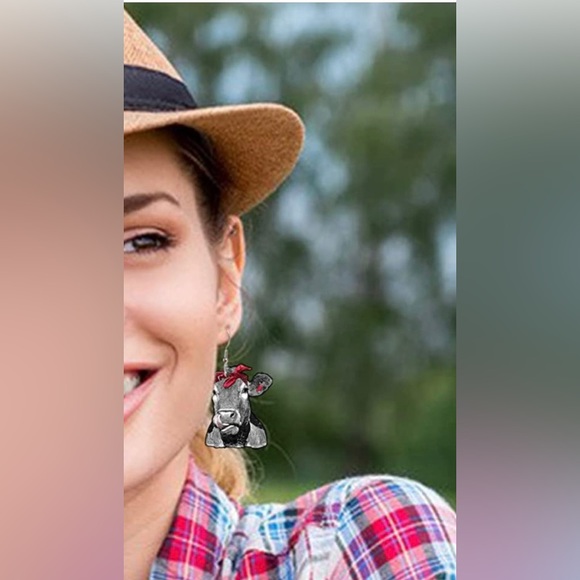 2 Pair Farmhouse Teardrop Earrings - Picture 3 of 4